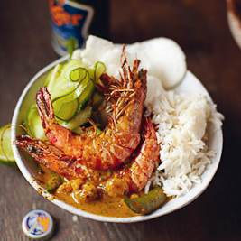 Thai red shrimp curry with jasmine rice (Project Foodie)