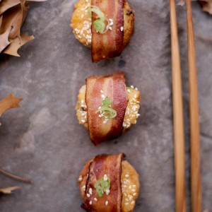 Bacon Wrapped Shrimp Toast