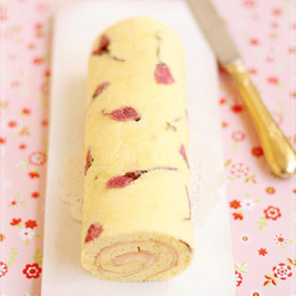 Sakura Cherry Blossom Roll Cake