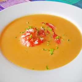 Butternut Squash Soup with Lobster