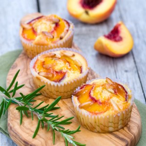 Peach Rosemary Muffins