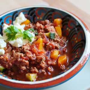Bulgur with Minced Meat in Tomato Sauce