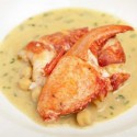 Lobster with chickpea and coriander sauce