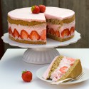 Strawberry Yoghurt Cake with Matcha Sponge