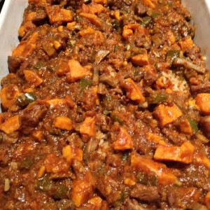 Lamb Curried Casserole with Sweet Potatoes